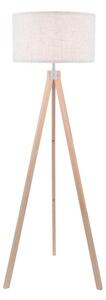 Dar Lighting Armitage Tripod Floor Lamp In Light Wood With Shade