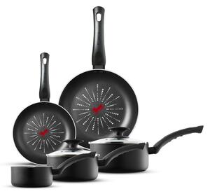 Tower Smart Start 5 Piece Classic Cookware Set Black