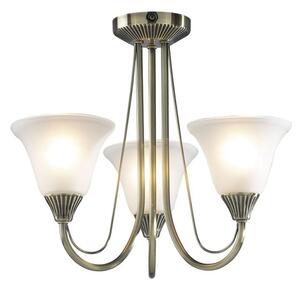 Dar BOS03 Boston 3 Light Semi Flush Fitting