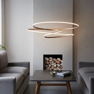 Aurora LED Ceiling Pendant Light In Satin Gold Finish 116 cm