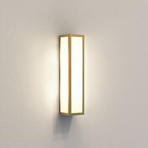 Astro 1178006 Salerno 350 Outdoor Wall Light In Natural Brass With Frosted Glass IP44