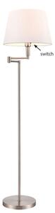 Franklite 1 Light Swing-Arm Floor Lamp Finished in Satin Nickel SL254/1191