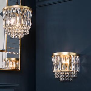 Laura Ashley Rhosill Crystal Wall Light In Matt Antique Brass Finish LA3756391-Q