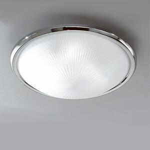 Franklite CF5017 Glass Flush Ceiling Light Finished in Chrome