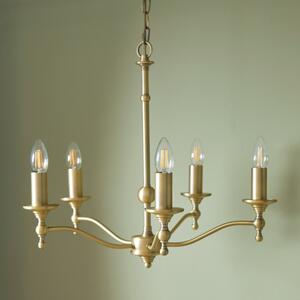 Laura Ashley Ludchurch 5 Light Ceiling Pendant Light In Matt Antique Brass Finish LA3756392-Q