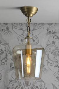 Laura Ashley Ockley Bottle Ceiling Pendant Light In Antique Brass With Champagne Glass LA3756317-Q