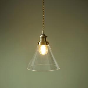 Laura Ashley Isaac Easy Fit Glass Ceiling Pendant In Antique Brass Finish LA3756385-Q