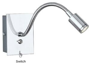 Franklite 1 Light LED Bedside Reading Wall Light WB930