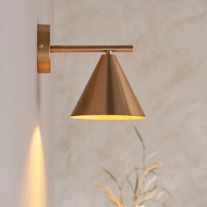 Endon 102893 Cape Single Wall Light In Warm Antique Brass Finish