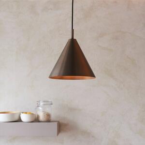 Endon 102892 Cape Single Ceiling Pendant Light In Brushed Antique Bronze Finish