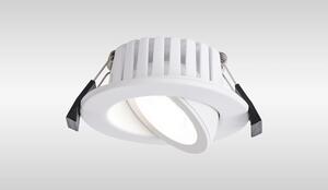 Oslo Dimmable Colour Changing Tilted LED Downlight In White Finish Finish IP65