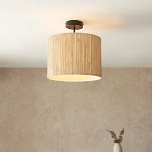 Endon 101695 Longshore Semi Flush Ceiling Light With Seagrass Shade