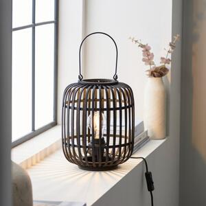 Endon 101674 Mathias Table Lamp In Dark Bamboo Finish