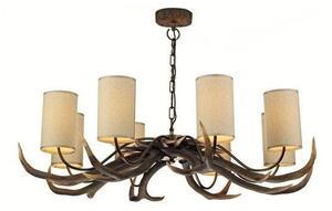 David Hunt Lighting ANT0829S Antler 8 Light Antler Pendant Ceiling Light