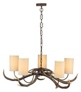 David Hunt Lighting ANT0529S Antler 5 Light Antler Pendant Ceiling Light