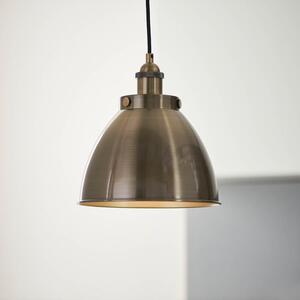Endon 98745 Franklin Small Ceiling Pendant Light In Antique Brass Finish