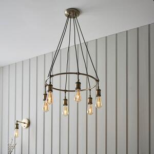 Endon 99914 Hal 6 Light Ceiling Pendant Light In Antique Brass Finish