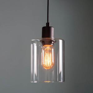 Endon 95457 Toledo Ceiling Pendant Light In Matt Black Finish With Clear Glass