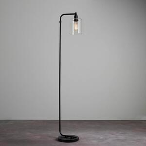 Endon 95456 Toledo Floor Lamp In Matt Black Finish With Clear Glass