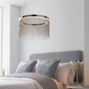 Endon 97368 Zelma Ceiling Pendant Light In Chrome With Silver Chain And Remote Control