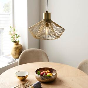 Endon 99498 Kimberley Geometrical Ceiling Pendant Light In Gold Finish