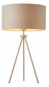 Endon 66986 Tri Tripod Table Lamp in Matt Nickel Finish With Grey Shade