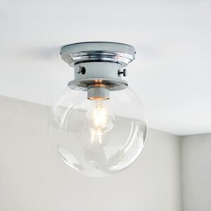 Endon 96138 Cheswick Bathroom Flush Ceiling Light In Chrome Finish With Clear Glass Shade IP44
