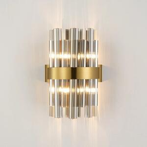 Hampton 4 Light Wall Light In Brass Finish With Smoked Glass