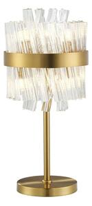 Hampton 6 Light Table Lamp In Brass Finish With Clear Glass