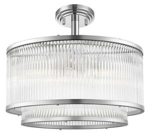 Impex Antigua 5 Light Semi Flush Ceiling Light In Polished Chrome Finish