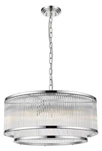 Impex Antigua 6 Light Tiered Ceiling Pendant Light In Polished Chrome Finish