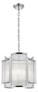 Impex Antigua 3 Light Ceiling Pendant Light In Polished Chrome Finish