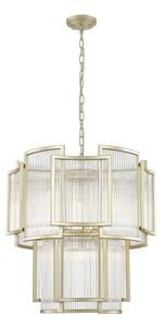 Impex Antigua 8 Light Ceiling Pendant Light In Matt Gold Finish