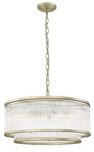 Impex Antigua 6 Light Tiered Ceiling Pendant Light In Matt Gold Finish