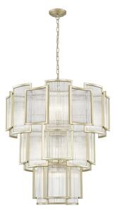Impex Antigua 13 Light Ceiling Pendant Light In Matt Gold Finish