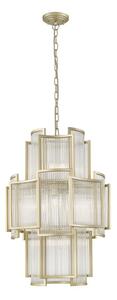 Impex Antigua 11 Light Ceiling Pendant Light In Matt Gold Finish