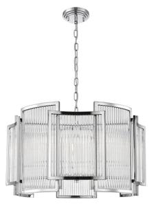 Impex Antigua 5 Light Ceiling Pendant Light In Polished Chrome Finish