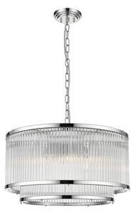 Impex Antigua 5 Light Tiered Ceiling Pendant Light In Polished Chrome Finish