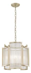 Impex Antigua 3 Light Ceiling Pendant Light In Matt Gold Finish