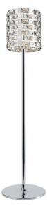 Impex Lola 3 Light Crystal Floor Lamp In Polished Chrome Finish