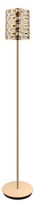 Impex Lola 3 Light Crystal Floor Lamp In Matt Gold Finish