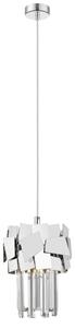 Impex Celine 1 Light Crystal Ceiling Pendant Light In Polished Chrome Finish