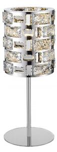 Impex Lola Crystal Table Lamp In Polished Chrome Finish