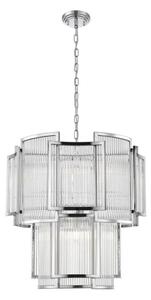 Impex Antigua 8 Light Ceiling Pendant Light In Polished Chrome Finish