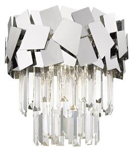 Impex Celine 4 Light Crystal Semi Flush Ceiling Light In Polished Chrome Finish
