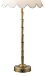 Dar Lighting Wyman Rechargeable LED Table Lamp Base In Matt Antique Brass 45cm