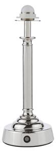 Dar Lighting Virgil Rechargeable LED Table Lamp Base In Polished Nickel