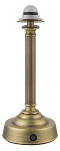 Dar Lighting Virgil Rechargeable LED Table Lamp Base In Matt Antique Brass