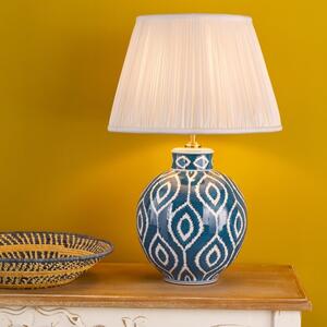 Dar Lighting Dakari Table Lamp Base In Blue And Antique Brass