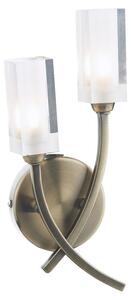 Dar MOR0975 Morgan 2lt Wall Light Antique Brass